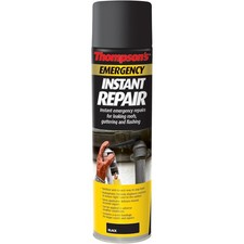 Thompson's Emergency Instant Repair Aerosol 450g Black Roof Gutter Seal Spray
