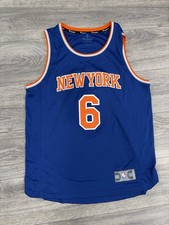 Fanatics New York Knicks NBA Basketball Jersey Kristaps Porzingis #6 Blue Size M