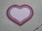 Braided Rug Heart Shaped 31”x 24" Holiday Red White