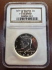 1999 S Silver Proof Kennedy Half Dollar PF66 Cameo NGC