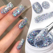 LILYCUTE 7ml Glitter Nail Gel Polish Shining ...