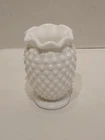 Vintage Fenton White Milk Glass Hobnail Toothpick Holder