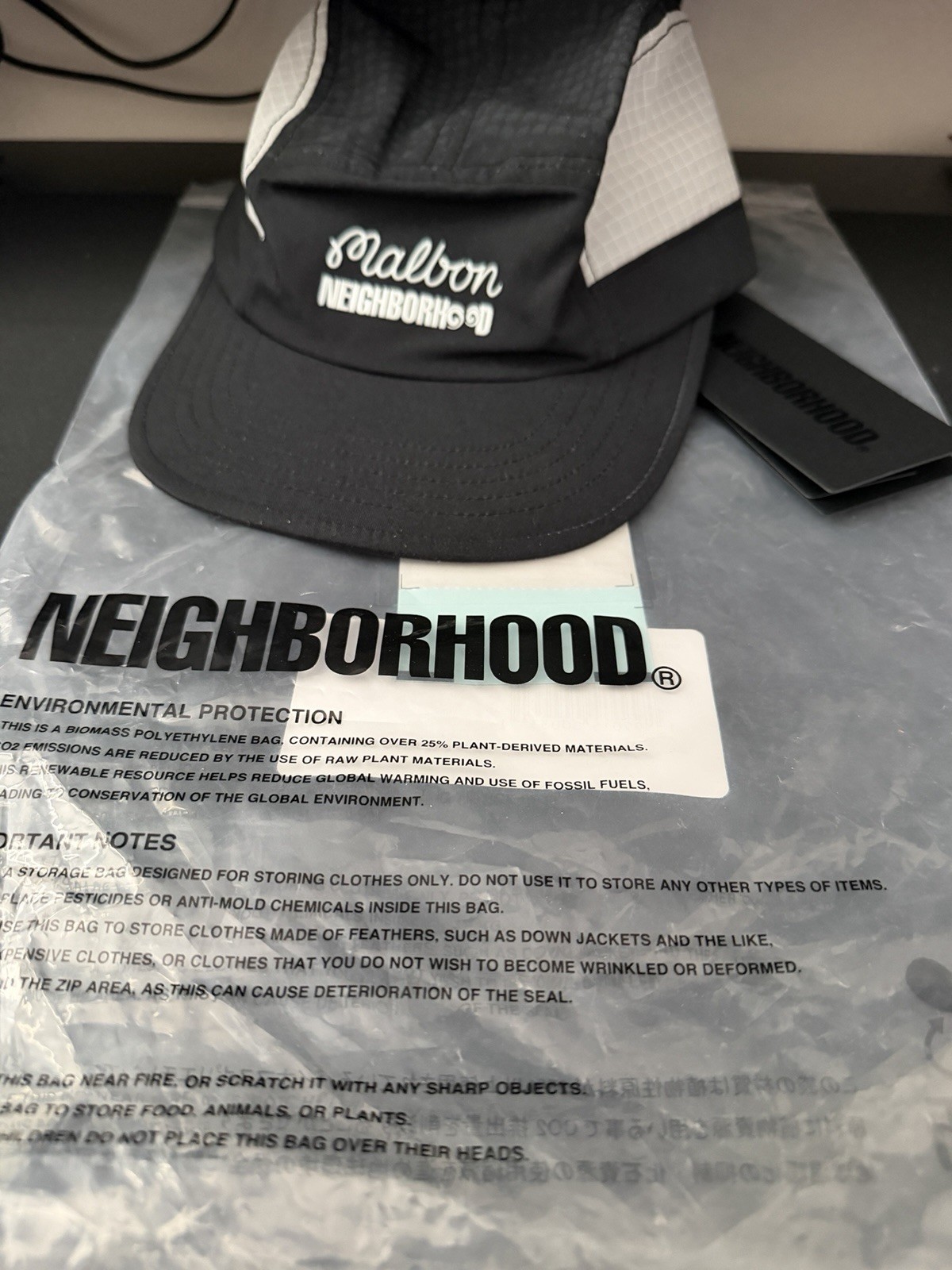 NEIGHBORHOOD NH x MALBON GOLF CAMPER HAT, Black, Men's, 251hc54n-ht01- New image 4