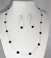 Fine Black Spinel Sterling Gemstone Necklaces  Earrings by Healing Light Stones