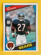 Mike Richardson 1984 Topps Rookie Football Card #230 - Chicago Bears - RC. rookie card picture