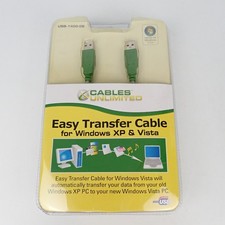 Cables Unlimited Easy Transfer Cable USB 2.0 for Windows XP Vista New Sealed