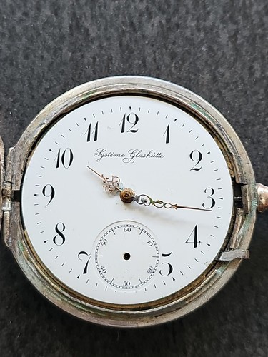0,800 savonette System Glashütte Taschenuhr Pocket Watch 1-8 - Bild 9 von 24