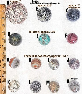 VINTAGE 1980's GRANITE MARBLE SPHERE POLISHED ROCK BALLS pick & Choose