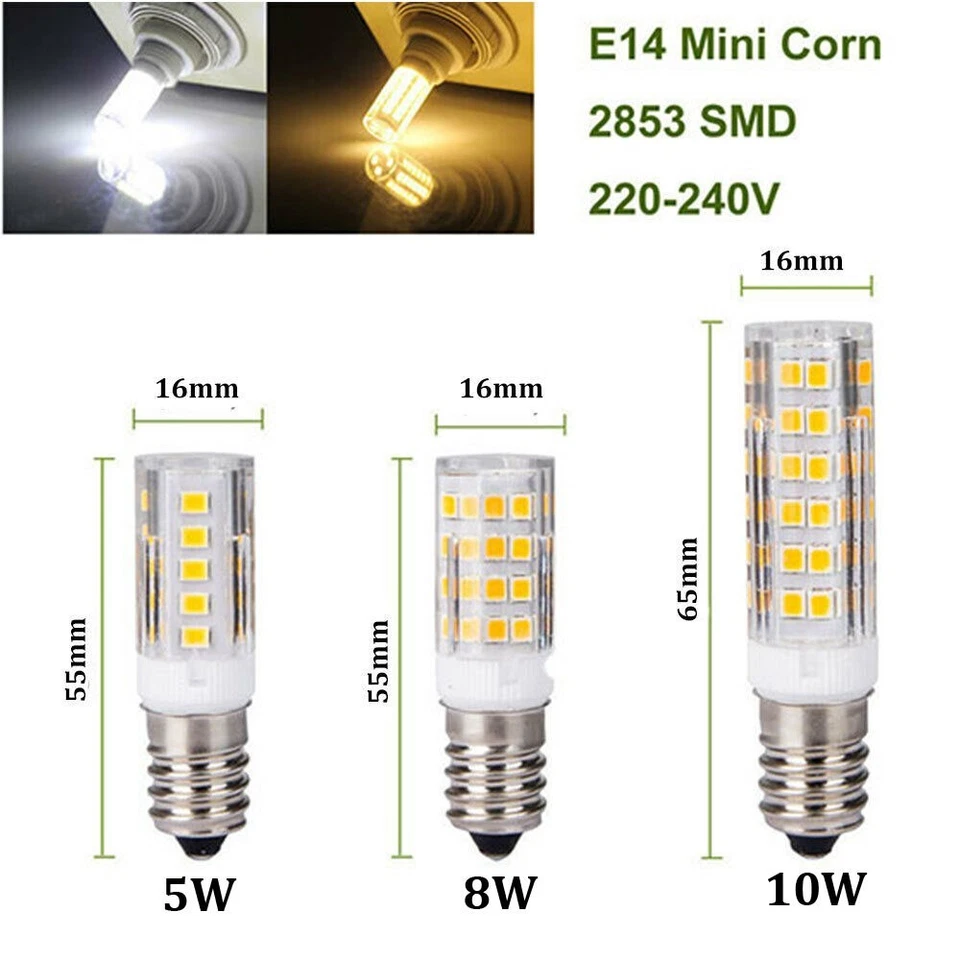 G9 E14 E27 B22 LED Corn Light Bulb 5W 8W 10W 15W 5730 SMD 240V White Lamp - Image 4 of 4