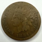 1884 Indian Head Cent Exact Coin Imaged #IND2181