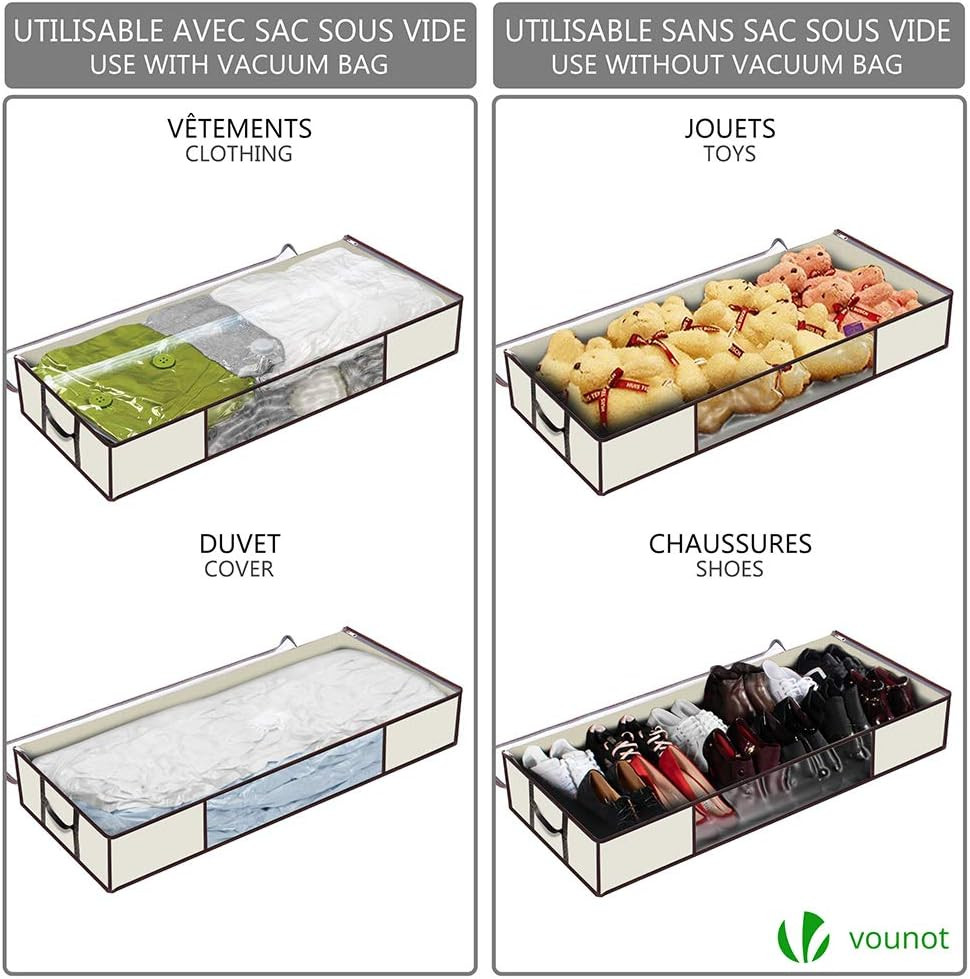 Organizer Sottoletto 2 Pezzi con Sottovuoto | Ottimizzazione Spazio - 4