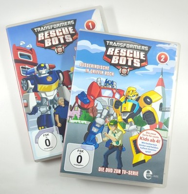 Transformers: Rescue Bots 1+2 (DVD) Gebr., 6 Folgen, inkl. Aufkleber