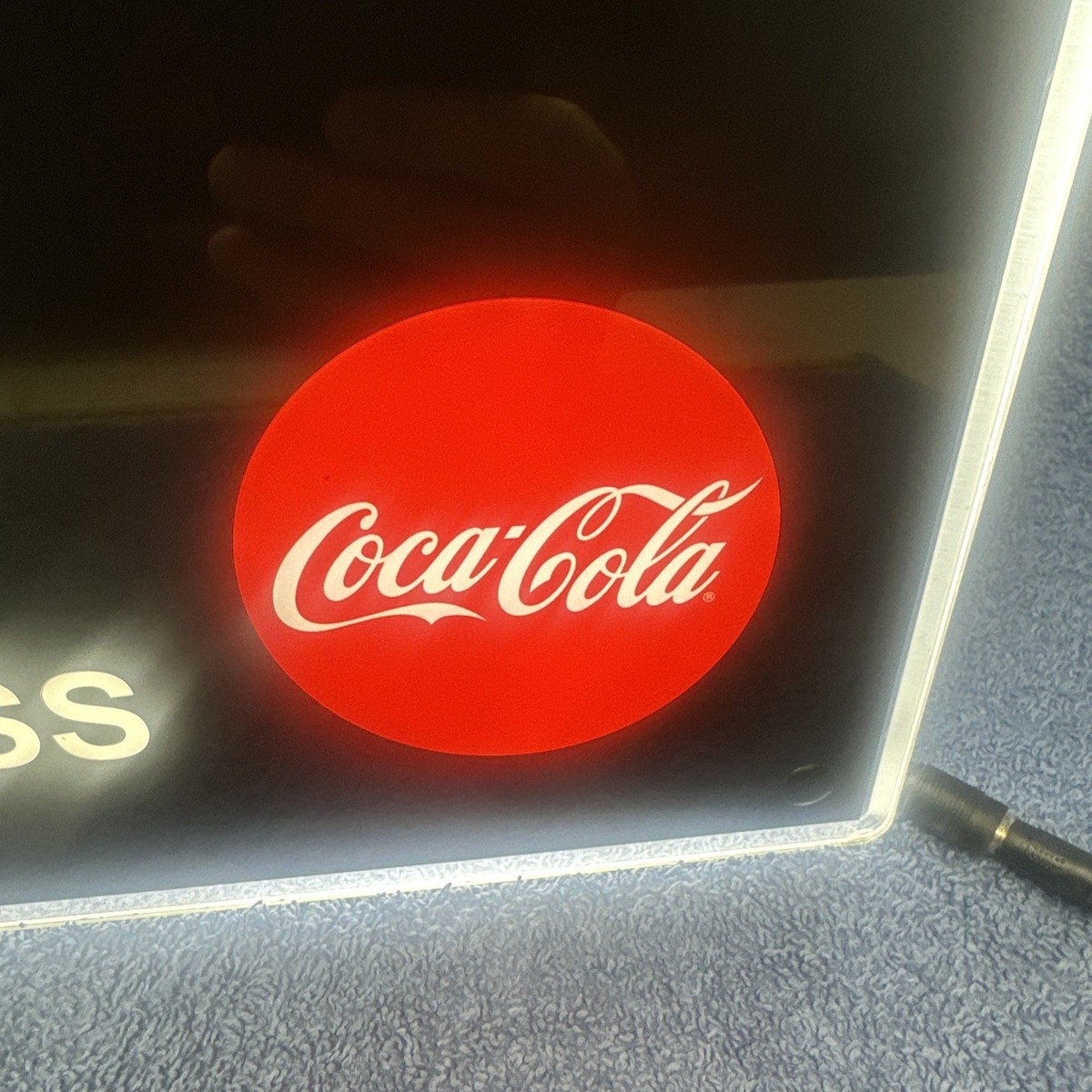 AWESOME COCA COLA LIGHT UP BOTTLE BUBBLING MOTION LED SIGN 18” X