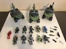 MINIMATES HALO LOT OF THREE VEHICLES AND 11 FIGURES- SEE PICS
