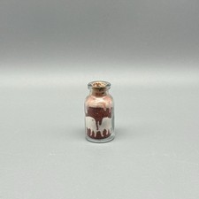Vintage Miniature Sand Art Bottle Folk Art Animal Scene Corked Glass