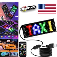 LED Sign for Car 7x3 Flexible Programmable Scrolling Light USB Bluetooth Control