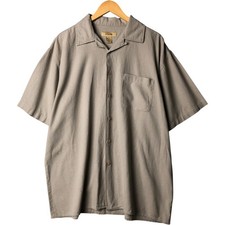 Vintage XTREME Short Sleeve Open Collar Rayon and Linen Box Shirt Men's Size XL