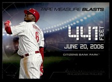 2015 Topps Update Tape Measure Blasts Ryan Howard Rookie Philadelphia Phillies