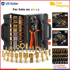 Crimping Tool Kit Copper AWG 24-14 Open Barrel Insulated Non- Tool