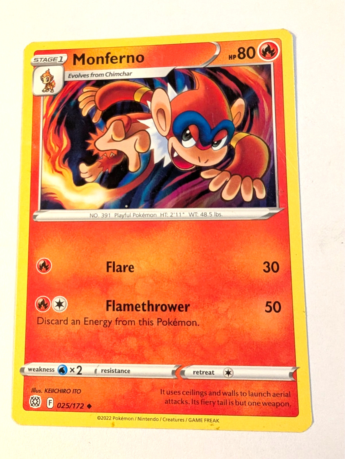 Pokémon Card - Monferno 025/172 Pokemon