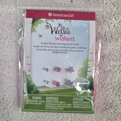 American Girl Wellie Wishers Bright Blooms Earring Set For Dolls