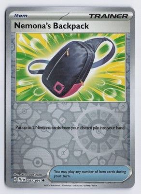 Nemona's Backpack - PAF #083/091 SV: Paldean Fates Reverse Holo NM