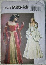 Butterick Medieval Renaissance Dress Costume Pattern 4571 14-16-18-20 Uncut
