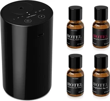 Waterless Essential Oil Diffuser Starter Kit with 4 X 10Ml Hotel Scent Fragrance