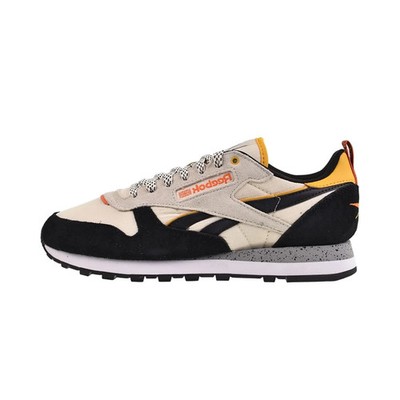 Reebok Classic Leather Running Shoes Beige/Black/Blue 100201122 Men's Size 12