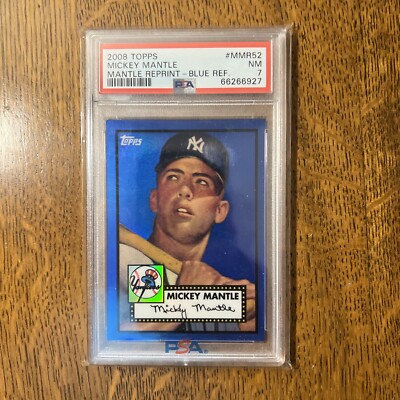 2008 Topps Mantle Reprint Blue Refractor #MMR52 Mickey Mantle