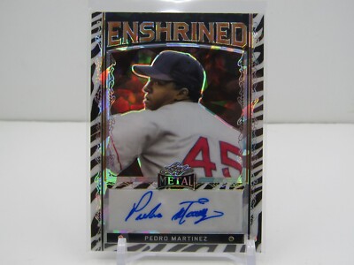 PEDRO MARTINEZ 2022 LEAF METAL ZEBRA PRINT ENSHRINED AUTOGRAPH! #1/1!! RED SOX!