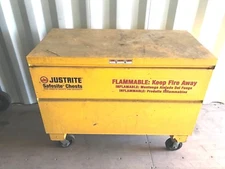 Justrite 16032Y Safesite Safety Chest, 15 Gal Capacity, 48"W x 31-1/8"H X 24"D