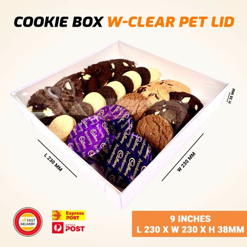 Cookie Boxes Various Sizes with Window Face Clear Lid Cake Boxes Gift Boxes - Picture 10 of 17