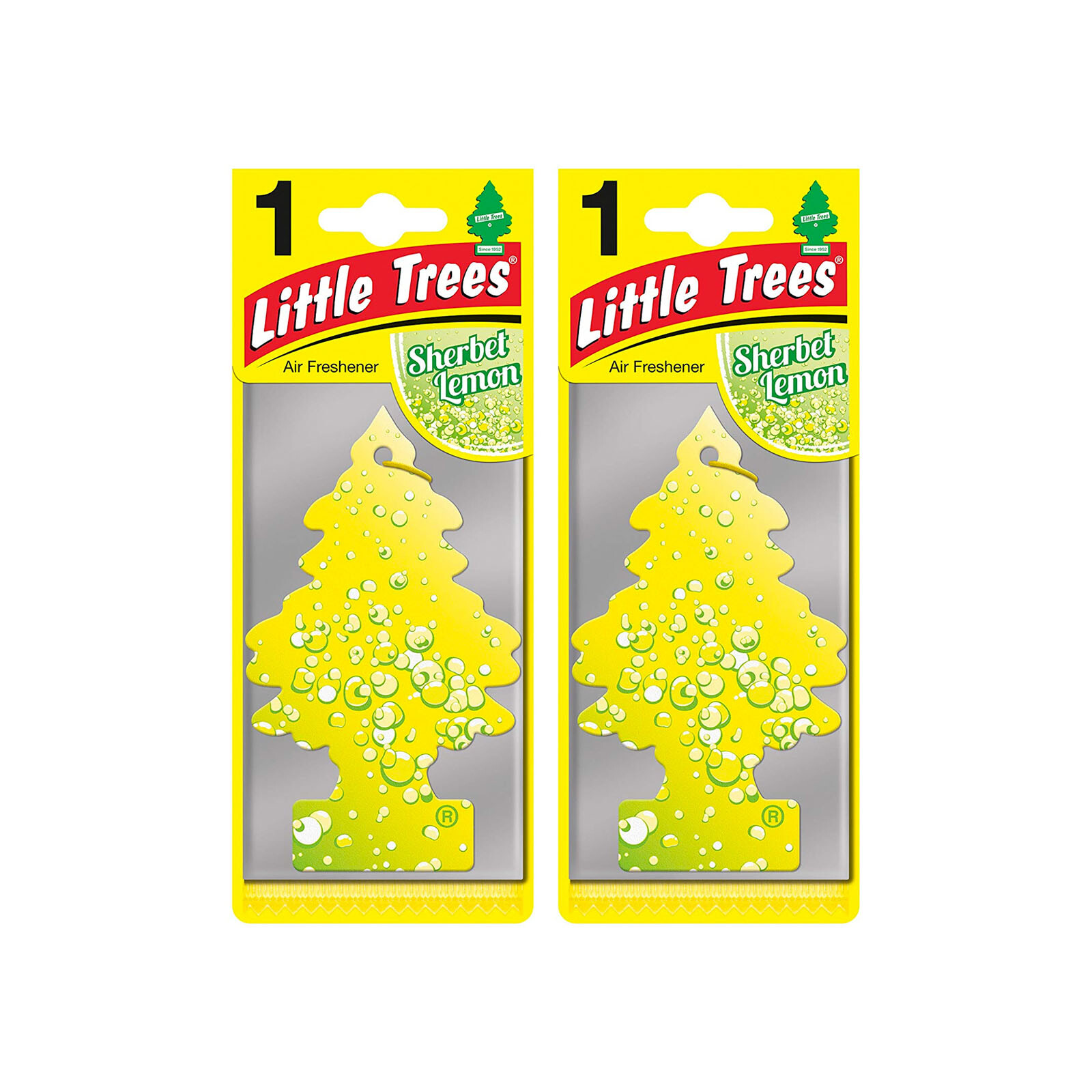 2 x Sherbet Lemon Little Trees Magic Tree Car Home Air Freshener