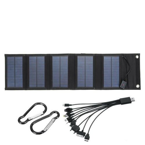 70W Solarpanel Solarmodul Akku Power Bank Handy USB Ladegerät Camping Wandern CE - Bild 3 von 6