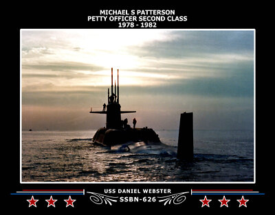Navy Emporium USS Daniel Webster SSBN-626 Canvas Photo Print 367SSBN626