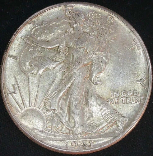 1941 Walking Liberty Half Dollar Lustrous Uncirculated (1A)