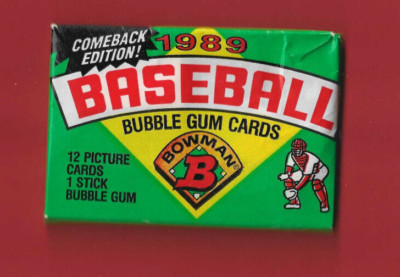 1989 Topps Baseball Bowman Comeback Edition - 12 Karten Sealed Pack Bag