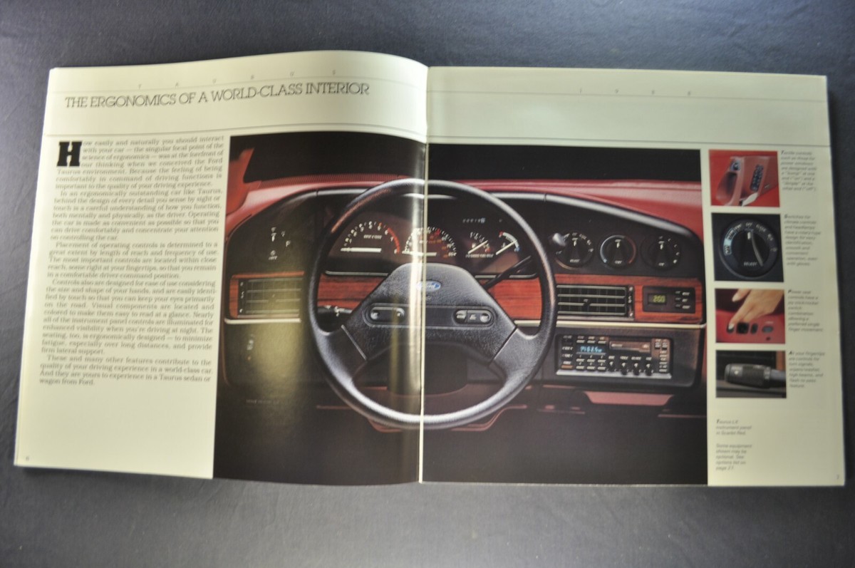 1988 Ford Taurus Catalog Brochure Sedan LX GL MT5 L Wagon