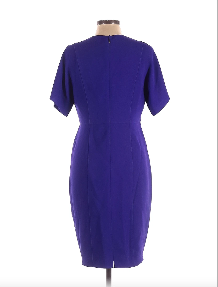 Elie Tahari Purple Open Sleeve Sheath Dress Size 8 eBay
