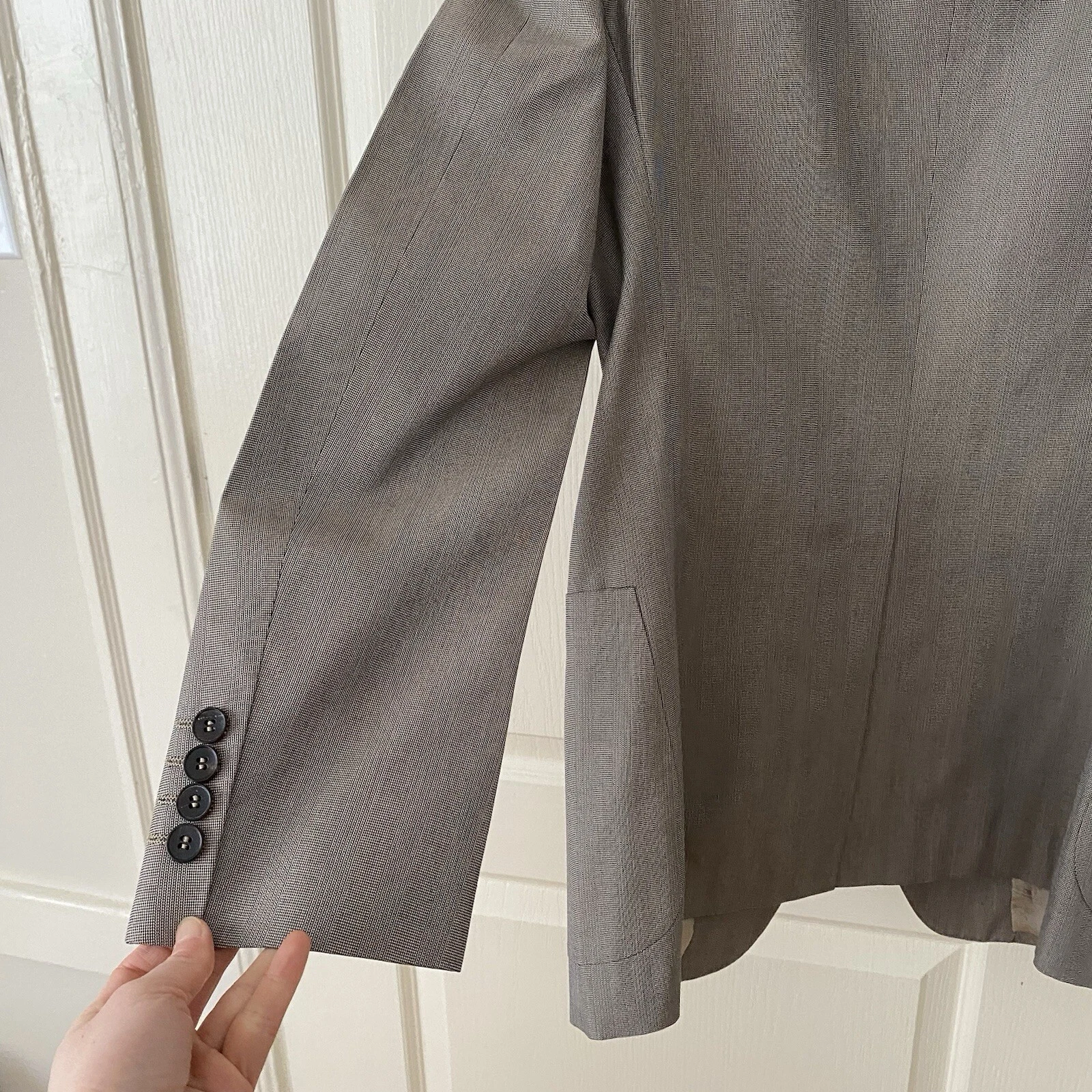 Giacca blazer Gucci vintage made in Switzerland marrone tonale check a quadri taglia 40R