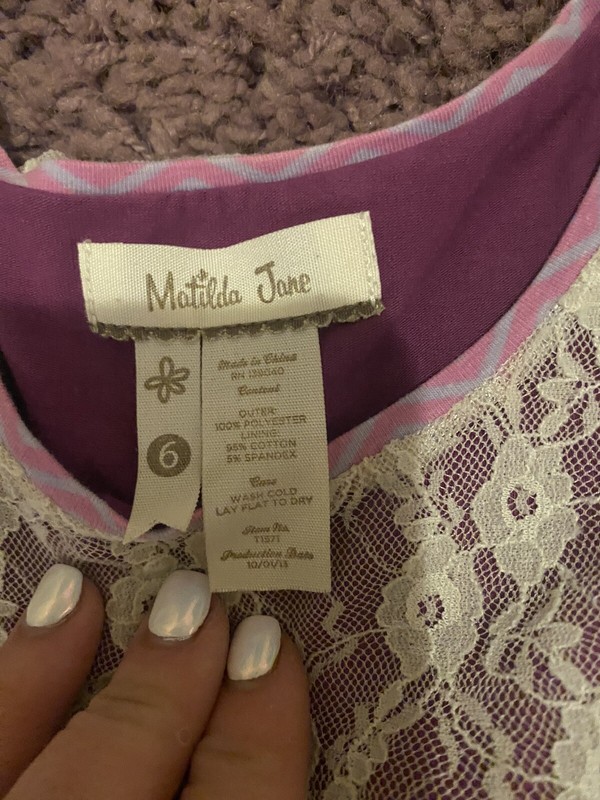 Matilda Jane Girls Outfit Size 6 Purple Peplum Top And Ruffle Pants EXCELLENT