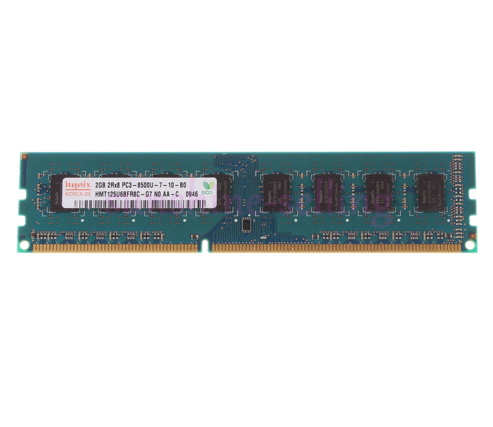 Hynix 4GB 2X 2GB DDR3 2RX8 PC3-8500U 1066MHz 240PIN Desktop memory RAM DIMM CL7 - Image 2 of 4