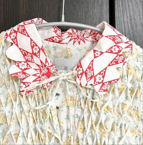 Horror Vacui Shirt Dress Small Small Flowers Pattern Floral Collared Size Free - Picture 3 of 7