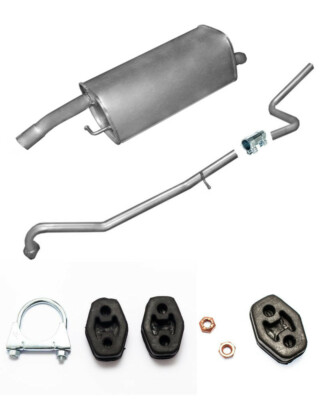 Auspuffkomplett Mittelrohr Endtopf Ford Fiesta MKV 1.4 TDC 8V 68PS+ Montagesatz