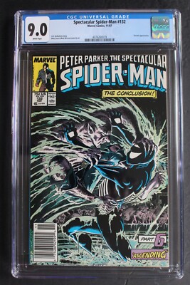 SPECTACULAR SPIDER-MAN #132 vs VERMIN 1987 Movie KRAVEN LAST HUNT Zeck CGC 9.0