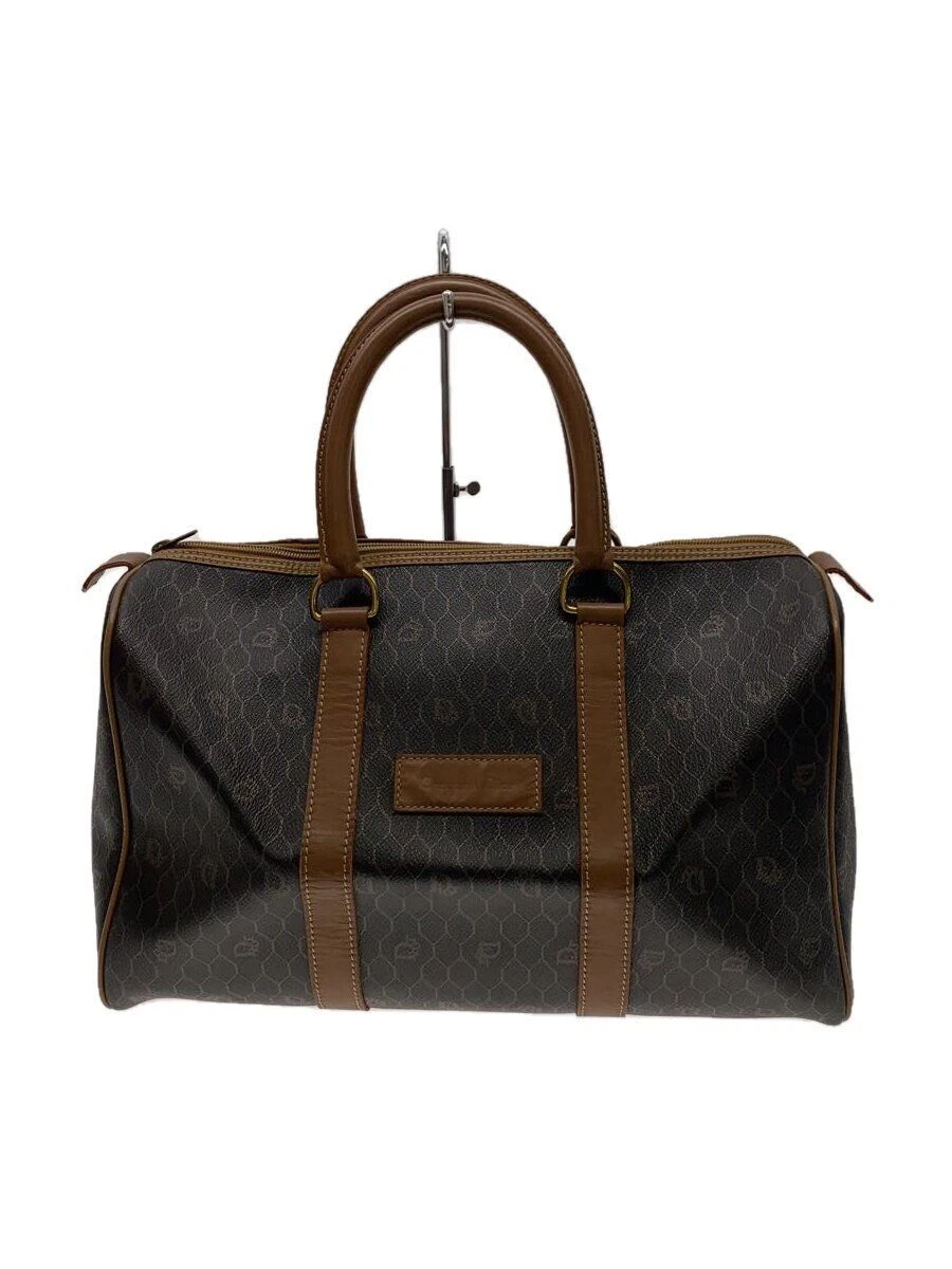 Sac Christian Dior Boston PVC marron motif complet occasion