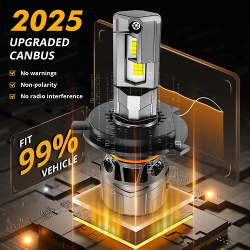 AUXBEAM For Toyota Tacoma 2005-2011 LED Headlight Kit Hi/Low Beam Fog Light Bulb - Picture 9 of 15