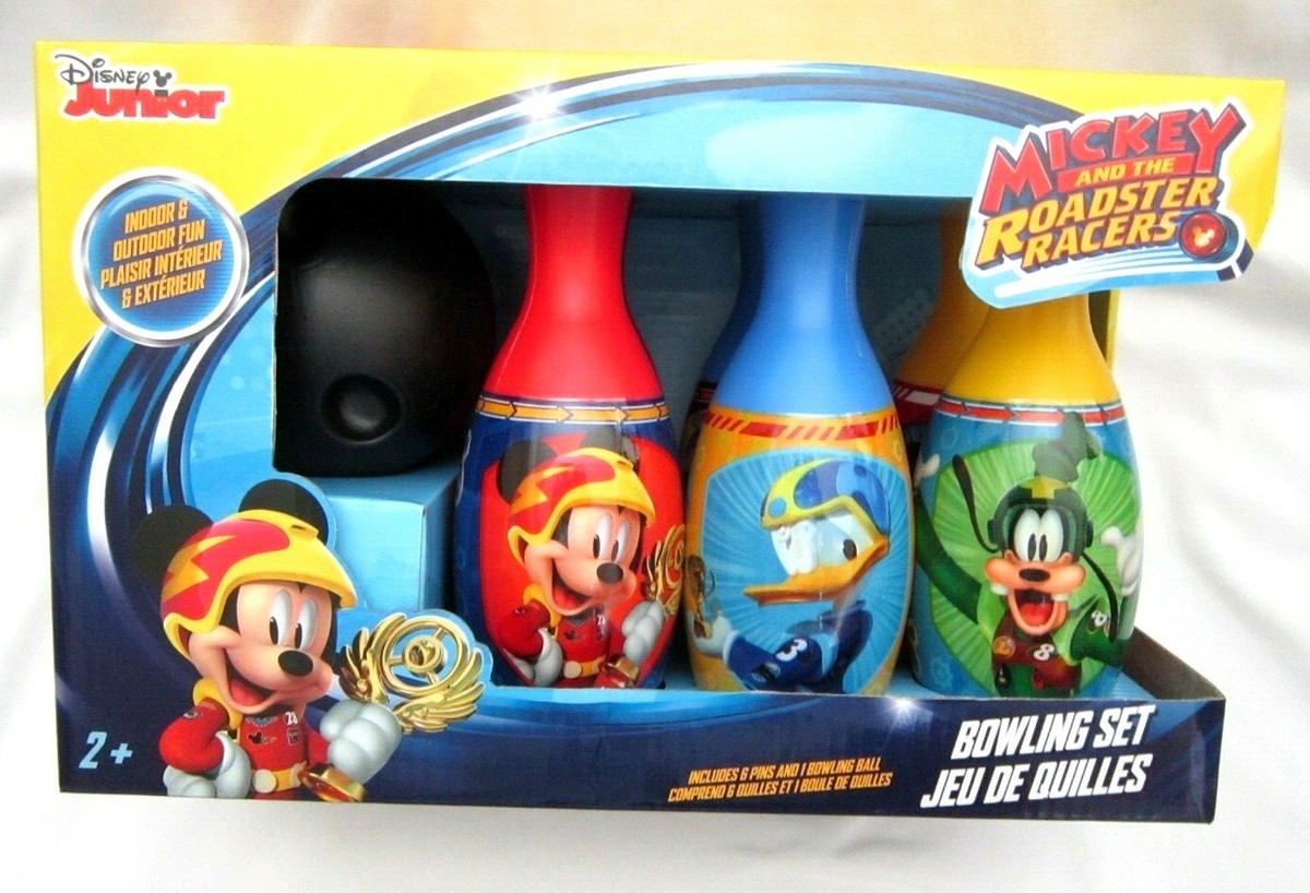 Unisex Kid's Disney Mickey Mouse Roadsters 6 Pins and 1 Ball