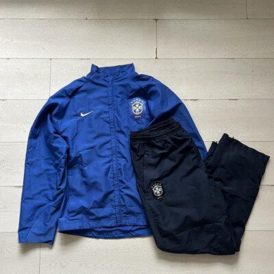 Vintage Nike Brazil Football 2006 Tracksuit Size L Mens